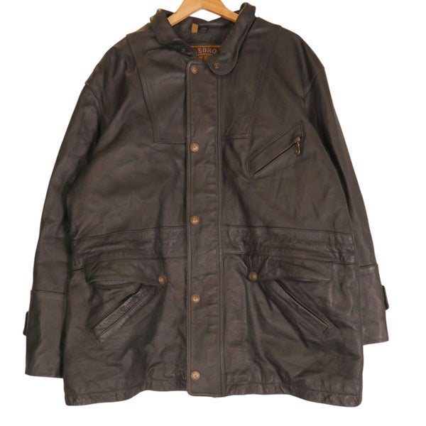 Colebrook & Co Leather Coat Jacket XL Carousel 1