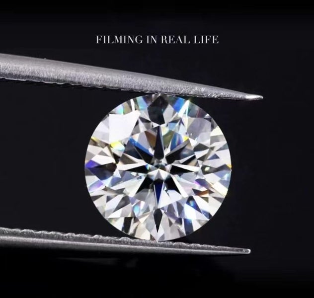 D-colored Mosang diamond bare stones 3 carats each 9.0mm Carousel 2