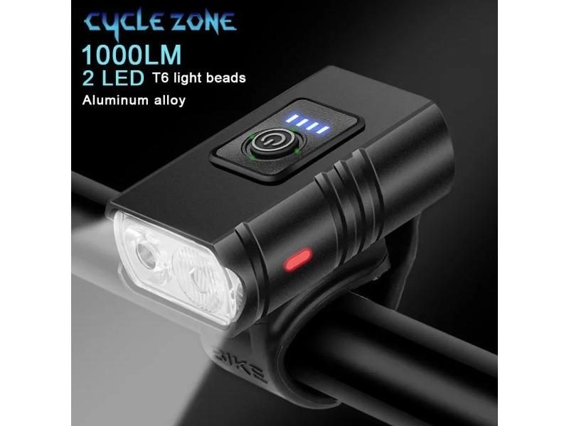 BK02 Bike Light T6 LED USB Rechargeable Bicycle Lights 6 Modes MTB Flashlight Carousel 1