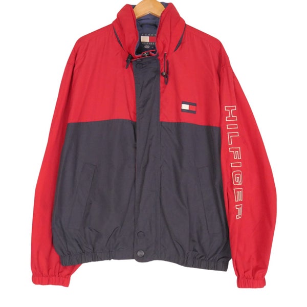 Vintage 90s Tommy Hilfiger Spellout Windbreaker Jacket Large Carousel 1