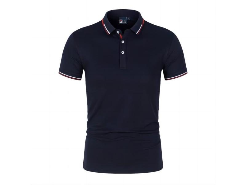 Fashion New Product POLO Shirt Collar And Cuff Striped T-shirt Business Work Carousel 1