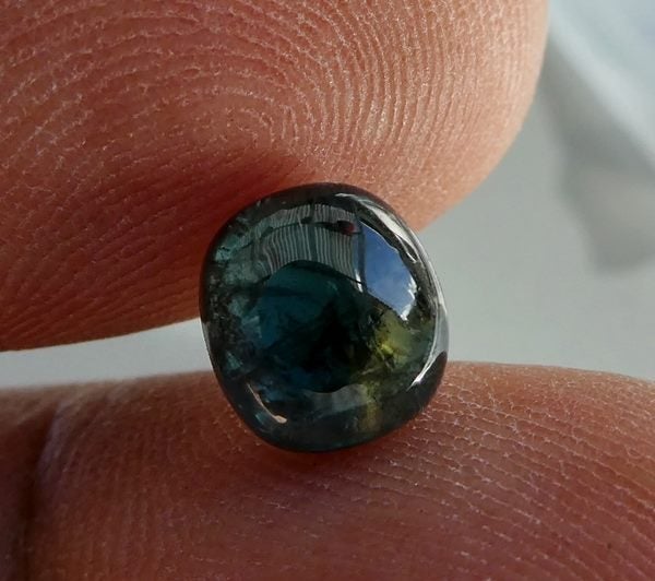 2.74CT UNHEATED CUSHION CAB 100% NATURAL GREEN BLUE SAPPHIRE Carousel 1