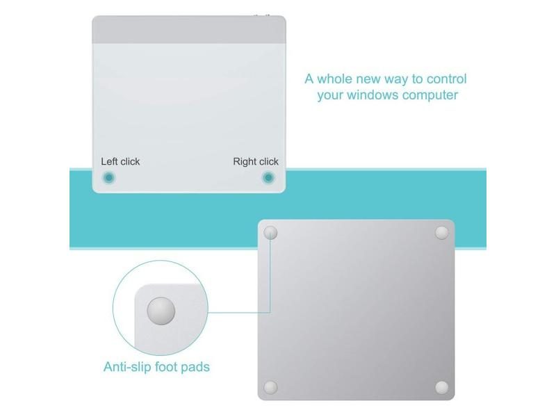 Silver Rechargeable Bluetooth Trackpad For IPad Laptop Carousel 1