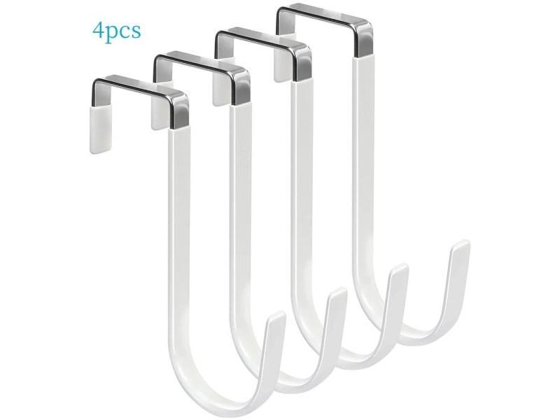 4PCS Rubbe Towel And Coats Hangers Nonstick And Non-punching Over The Door Carousel 1