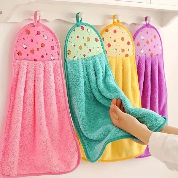 4pcs Soft And Absorbent Hand Towel For Quick Drying Hanging And Multifunctional Carousel 1