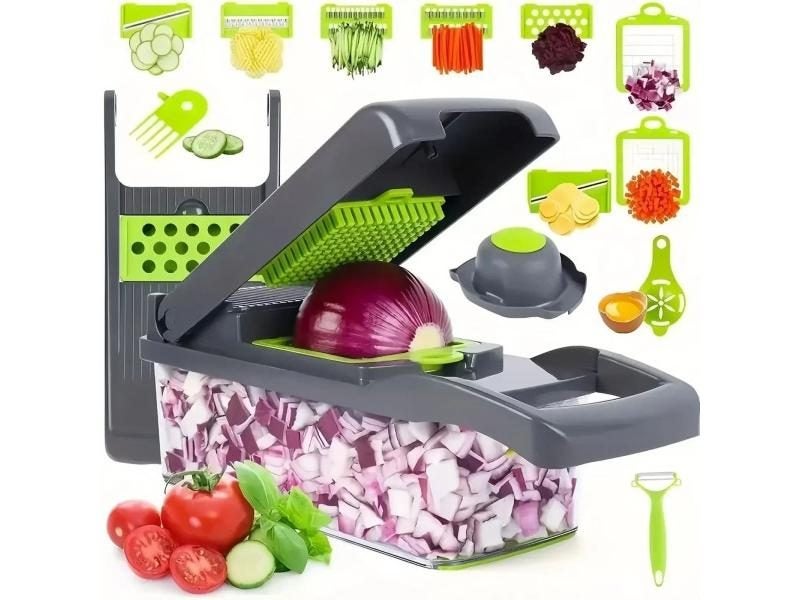 16-in-1 Kitchen Vegetable Slicer Cutter With Container Carousel 1