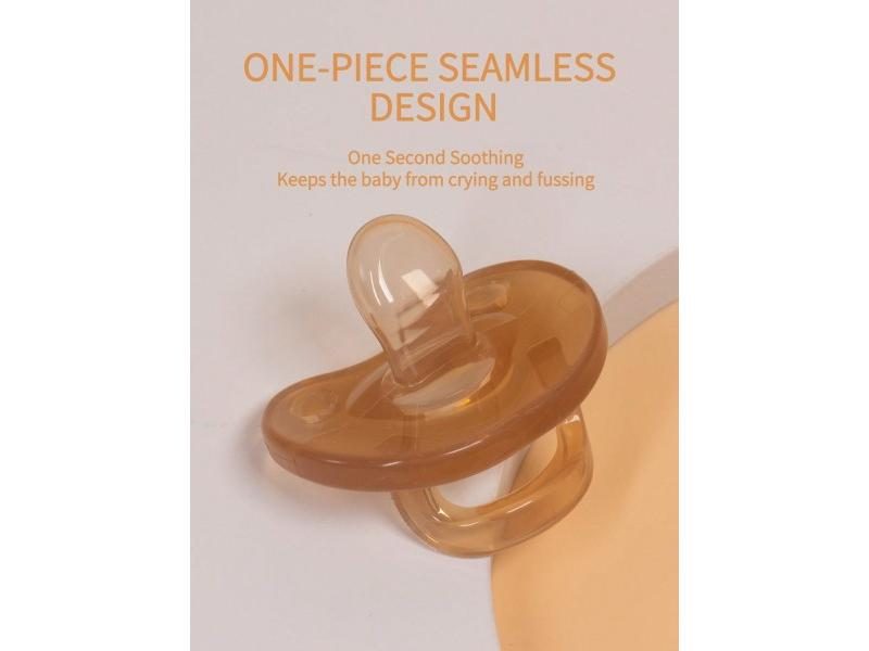 1 Pcs Baby Pacifier For Soothing Nighttime Sleep Flat Soft Breathable Design Carousel 1