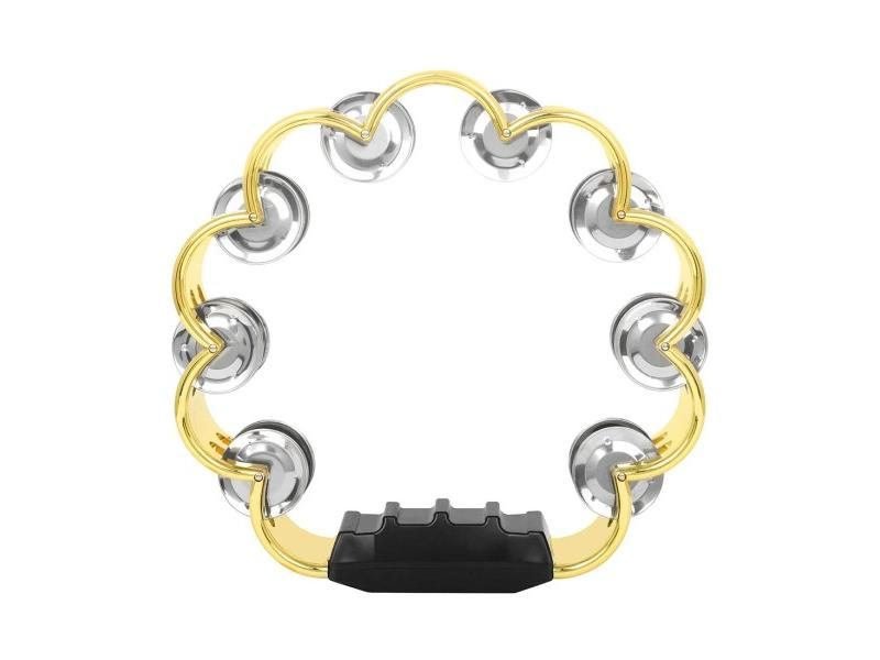 Double Hand Bells ABS Plum Silver Tambourine Orff Percussion Instruments KTV Carousel 1