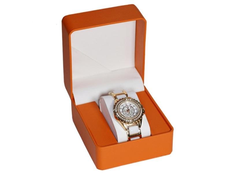 Lnofxas Black Single Watch Gift Box With Pillow PU Leather Wristwatch Display Carousel 1