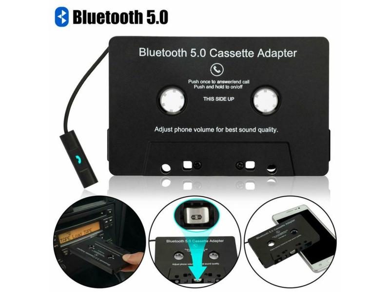 Podofo Bluetooth 5.0 Car Audio Stereo Cassette Vehicle Bluetooth Tape Converter Carousel 1