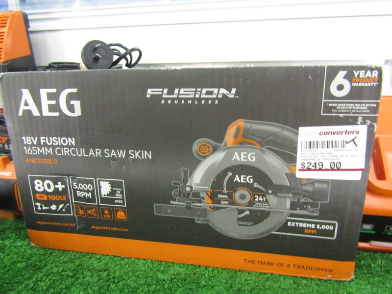 CIRCULAR SAW AEG A18CS57BL 18V 165MM SKIN ONLY B16133327-1 Carousel 1