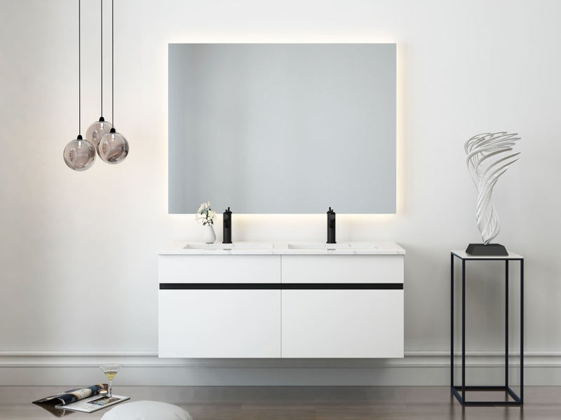 1200 Plywood Wall Mount Vanity | Double Basin | Handle-less Flat Pack Carousel 1