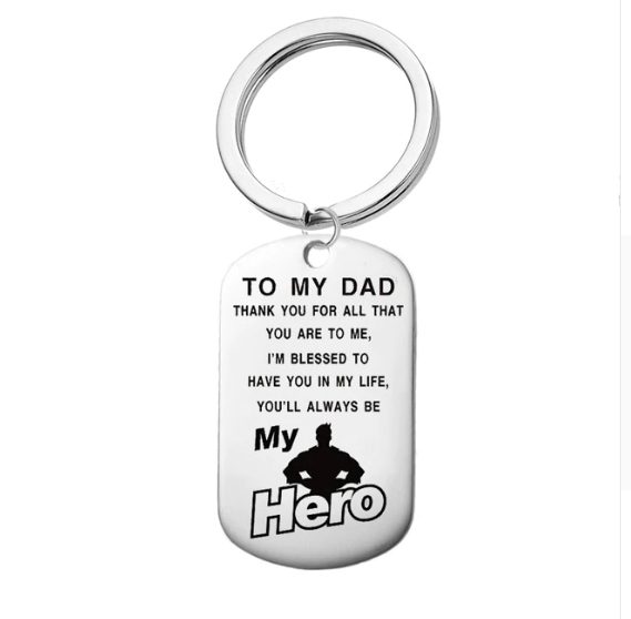To My Dad - My Hero - Keyring Carousel 1