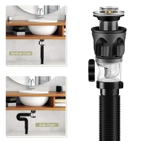 Universal Flip Stainless Steel Washbasin Washbasin Sink Wall Drainage Carousel 2