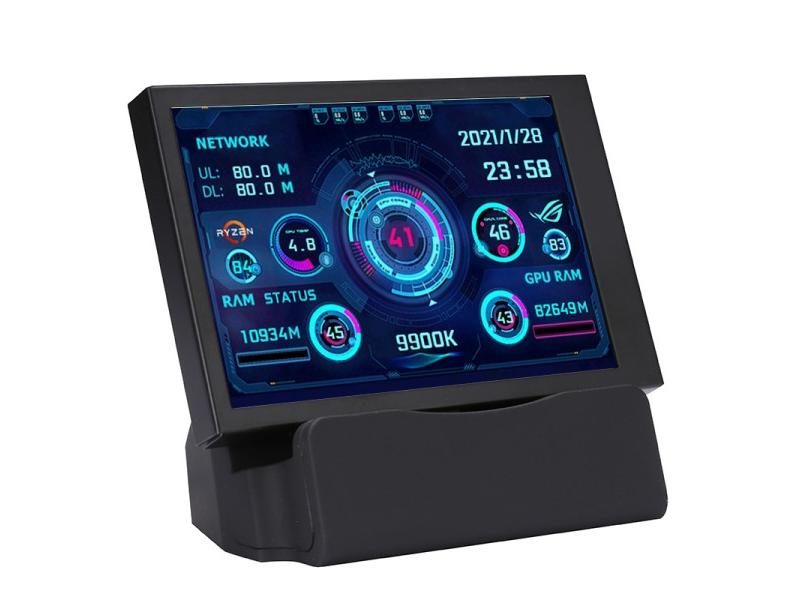 New 3.5 Inch IPS Type-C Secondary Screen Computer CPU GPU RAM HDD Monitor USB Carousel 1