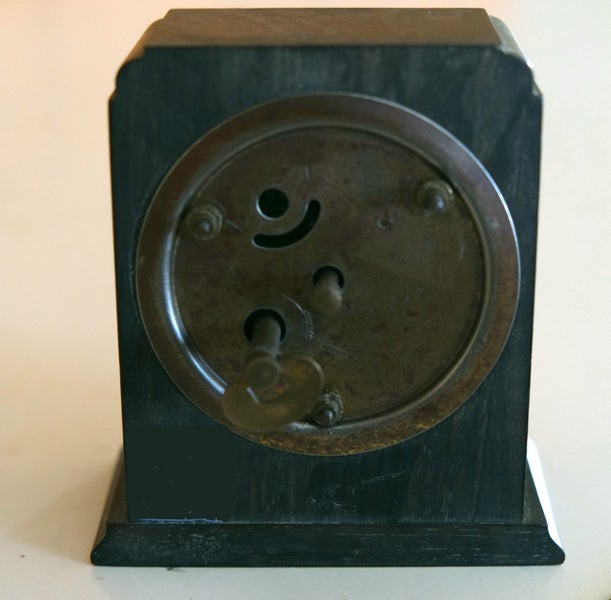 Antique ebony TABLE CLOCK Carousel 2