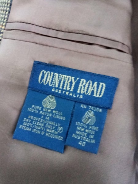 COUNTRY ROAD GREEN HOUNDSTOOTH PURE WOOL BLAZER/JACKET- M -L- AS NEW (Au-Made) Carousel 6