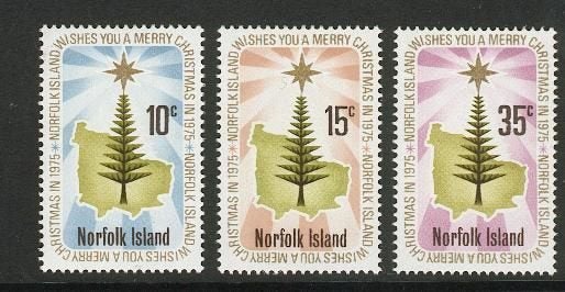 Norfolk - 1975 Christmas Set (3) - UHM - 165/7 Carousel 1