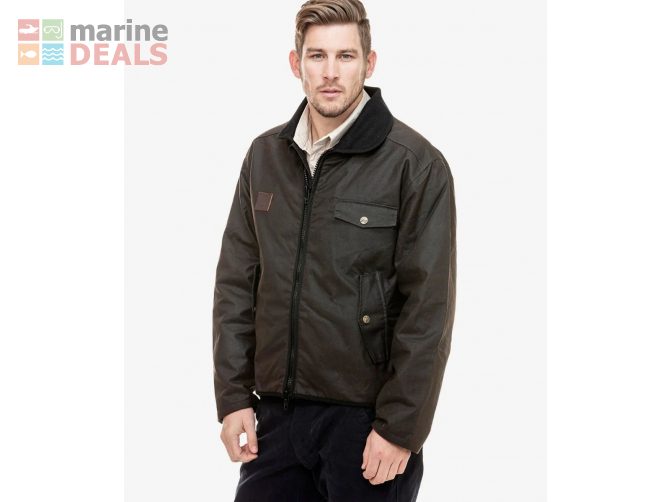 Swanndri Waimak Mens Wool Lined Oilskin Jacket Br… Carousel 2