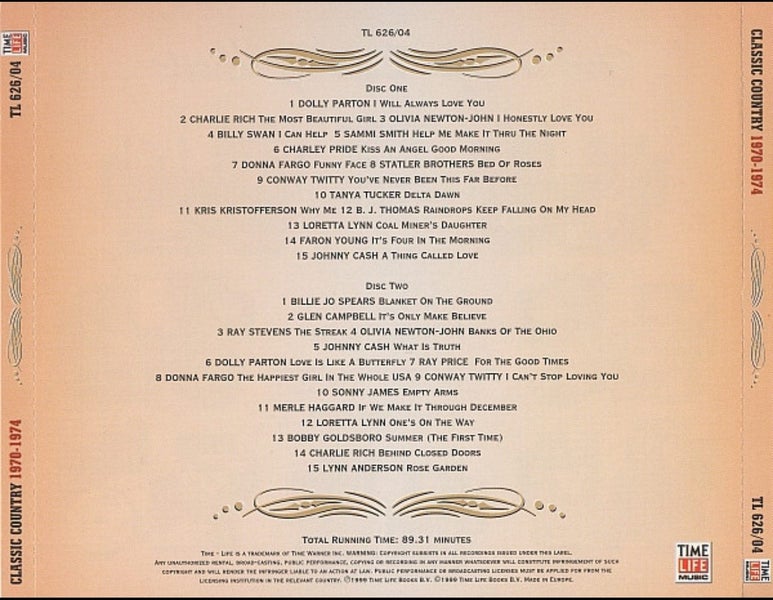 Classic Country 1970 - 1974 2CD Carousel 2