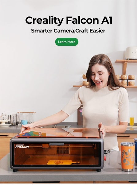 Creality Falcon A1 Enclosed Laser Machine 10W Carousel 2