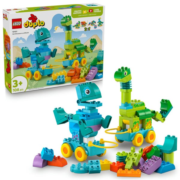 LEGO DUPLO: 3-In-1 Dinosaurs on Wheels - (10451) Carousel 1
