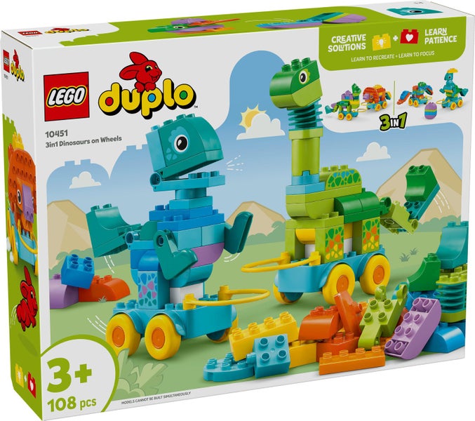 LEGO DUPLO: 3-In-1 Dinosaurs on Wheels - (10451) Carousel 5