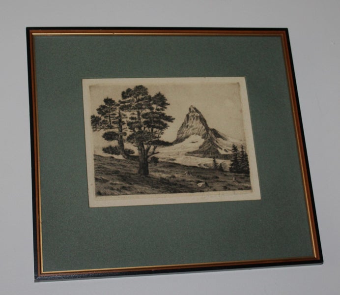 +++ VINTAGE PENCIL-SIGNED ETCHING PRINT +++ Carousel 2