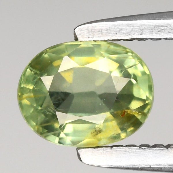 $1 RES * Buy Now $1,199.00 * 0.49ct Unheated Green Oval Sapphire Loose Gemstone Carousel 1