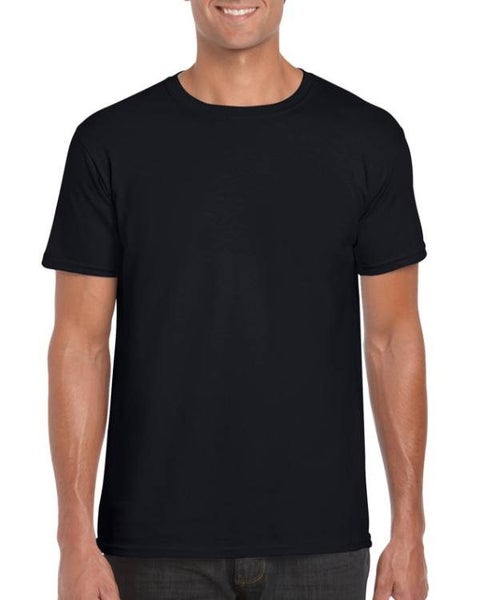 64000 Gildan Softstyle Adult T-Shirt, blank t-shirt (Medium Black) Carousel 1