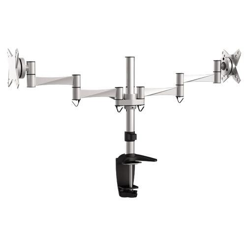 Brateck Dual Monitor Elegant Aluminium w/Arm&Desk Clamp Silver Fit most 13'- ... Carousel 1