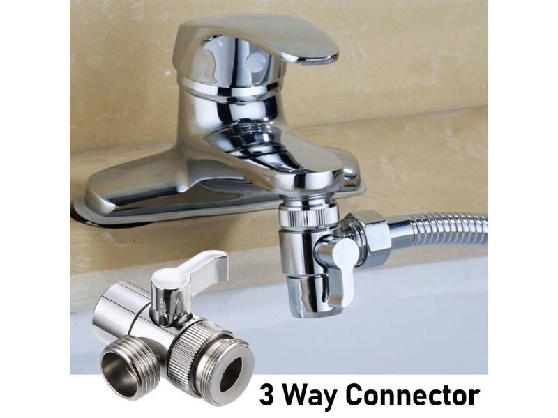 3 Way Water Tap Connector Leak-Proof Faucet Diverter Valve Faucet Connector Carousel 1