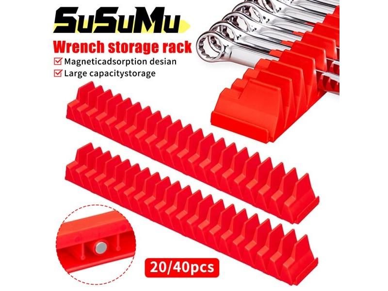 Wrench Holder Upright Storage Organizer 20 Wrenches Magnetic Hexagonal Head Carousel 1