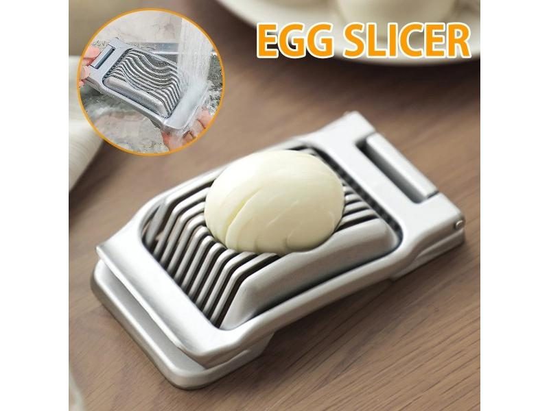 Egg Slicer Heavy Duty Aluminium Alloy Egg Slicer Cutter For Hard Boiled Eggs Carousel 1