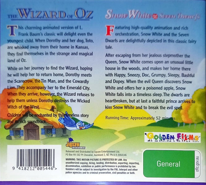 The wizard of Oz / Snow White and the Seven Dwarfs64444814629761111