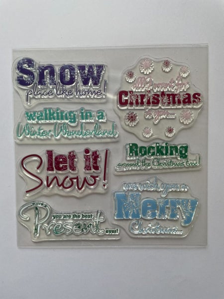 *Reduced* Christmas themed clear stamp sets (2) Carousel 2