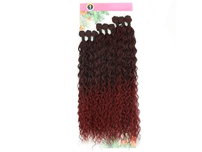 Curly Synthetic Hair Extensions Heat Resistant Long Natural Bundles Organic Ice Carousel 1