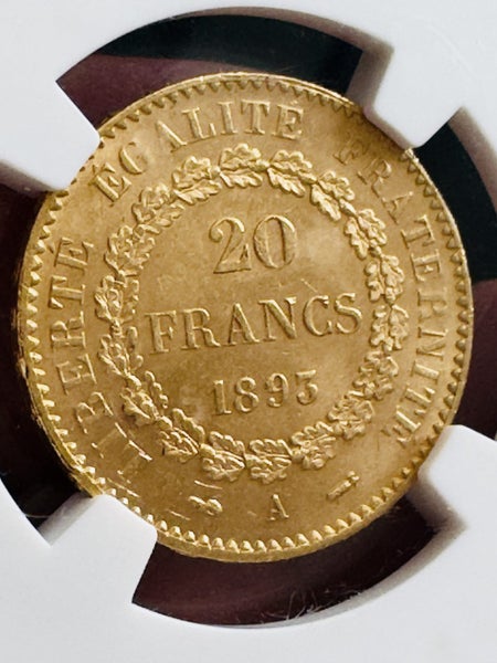 NGC 1893A 20 Franc MS-64 Carousel 2