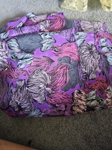 PINK, PURPLE AND LIGHT BLUE LIGHT FLORAL POLYESTER 8.95CM X 115M Carousel 2