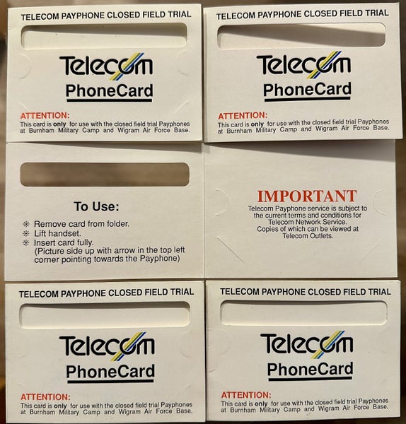 Telecom Phonecards FULL SET including RARE TRIAL cards62854316832257113