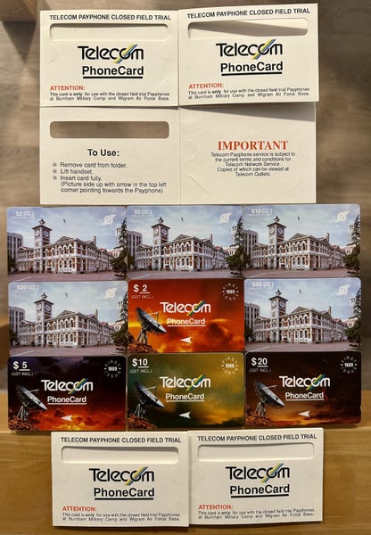 Telecom Phonecards FULL SET including RARE TRIAL cards62854316832257111