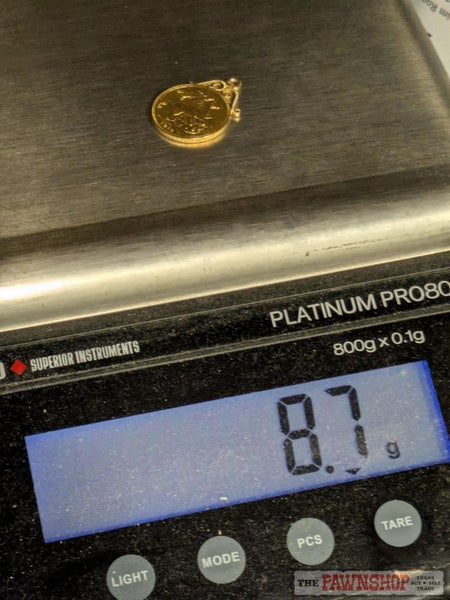 1914 Full Sovereign Coin Pendant in 22ct Yellow Gold Carousel 8