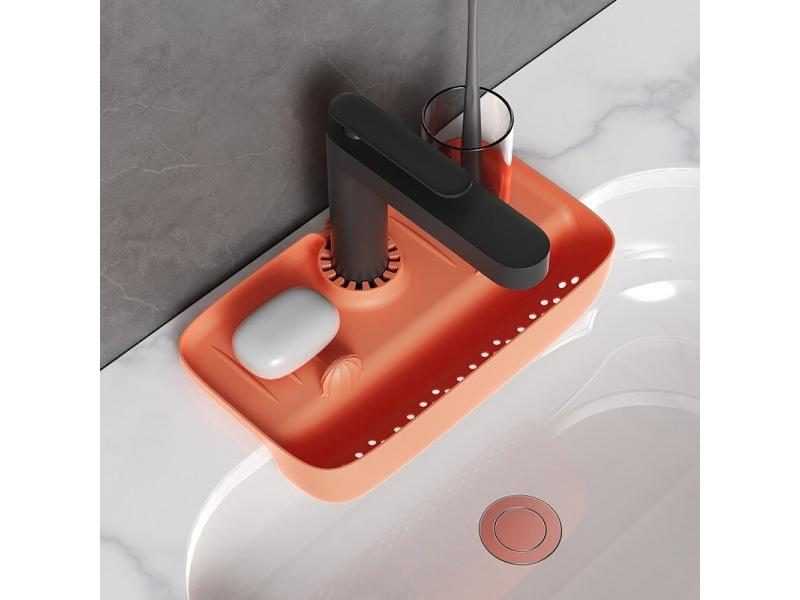 Household Silicone Sink Drain Rack Faucet Splash Proof Drain Rack Water Carousel 1