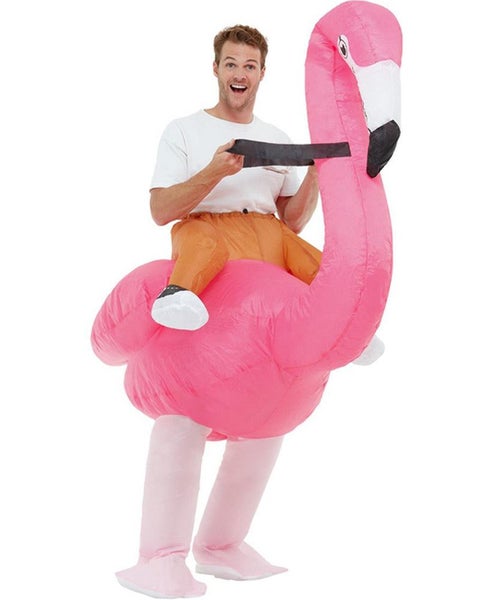 Ride Em Flamingo Inflatable Adult Costume Carousel 2