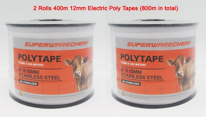2 x 400M Polytape(poly tape) 12.5mm width -- New Carousel 1