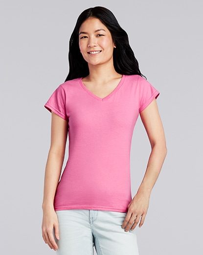 Gildan Softstyle – Fitted Ladies’ V-Neck T-Shirt Carousel 1