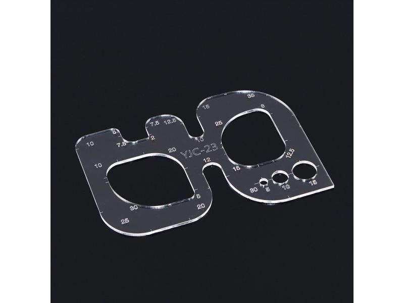 1Pcs Leather Craft Acrylic Cutting Circle Corner Hole Stitching Stencil Carousel 1