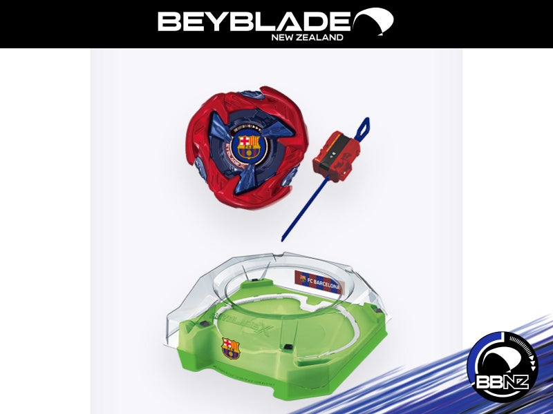 UX-00 B4 Exclusive Bey kick Offset FC Barcelona Ver || Beyblade X (Takara Tomy) Carousel 1