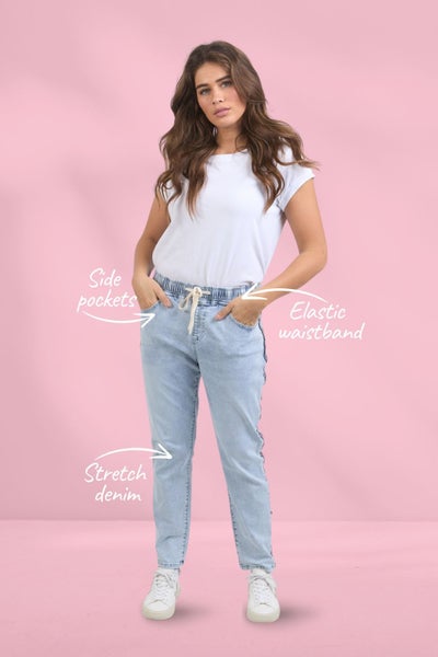 Foxwood Juliette Taped Joggers Vintage Pale Blue Carousel 2