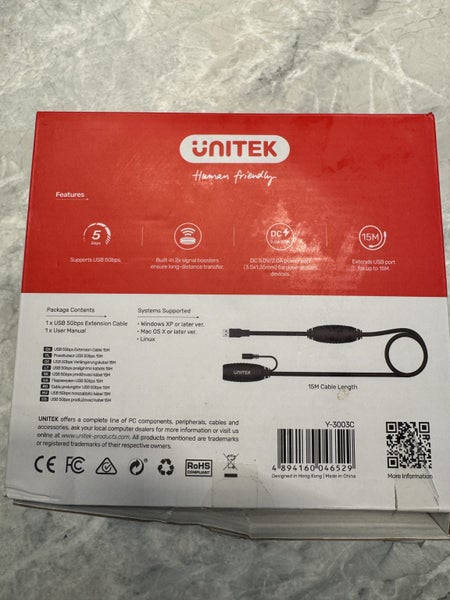 Unitek USB 5Gbps Extension Cable – 15m with Signal Booster Carousel 2